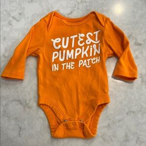 Orange Pumpkin Patch Kids One Piece